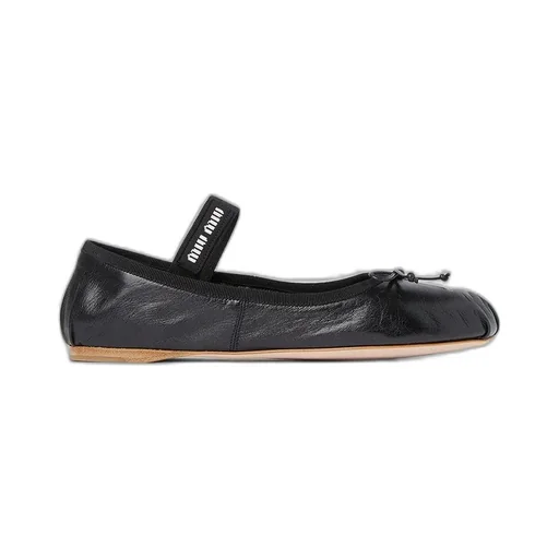 Miu Miu Logo Band Bow-Detailed Ballerinas