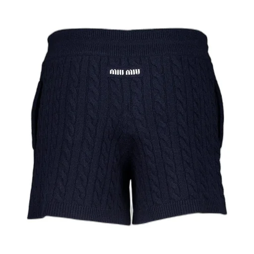Miu Miu Cable-Knit Drawstring Shorts