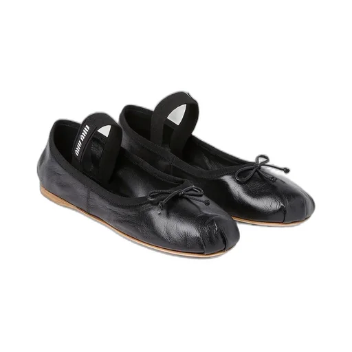 Miu Miu Logo Band Bow-Detailed Ballerinas