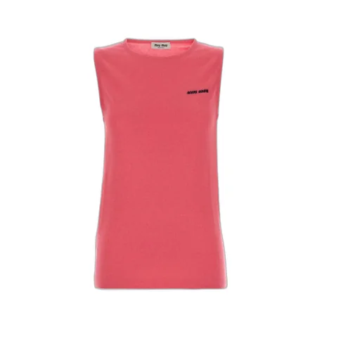 Miu Miu Crewneck Sleeveless Knitted Top