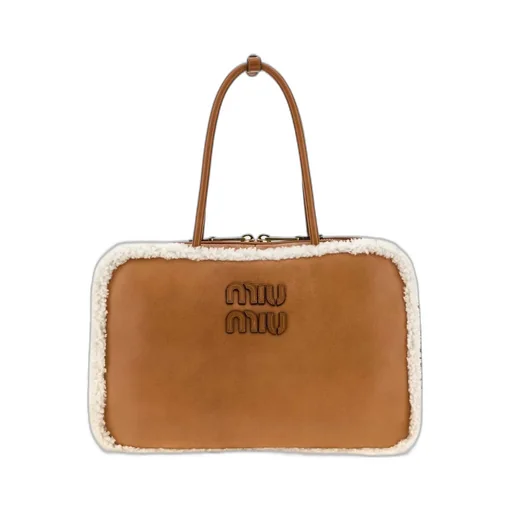 Miu Miu Logo-Detailed Zipped Tote Bag