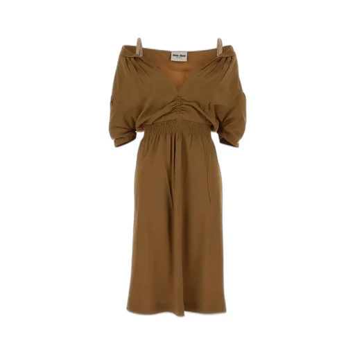 Miu Miu V-Neck Midi Dress
