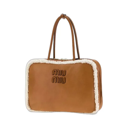 Miu Miu Logo-Detailed Zipped Tote Bag