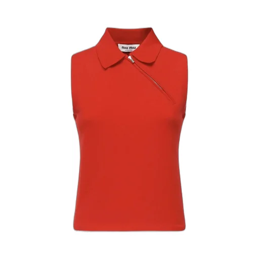 Miu Miu Sleeveless Polo Jumper