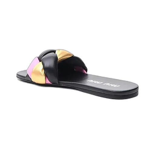 Miu Miu Braided Strap Flat Sandals