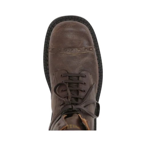 Miu Miu Logo-Embossed Lace-Up Boots