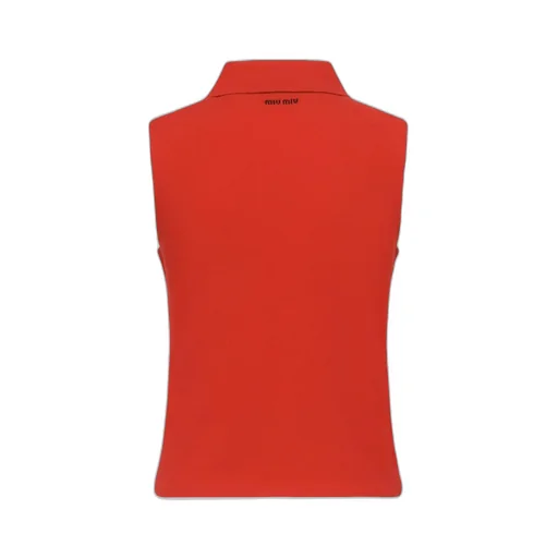 Miu Miu Sleeveless Polo Jumper