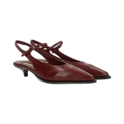 Miu Miu Pointed-Toe Slingback Pumps