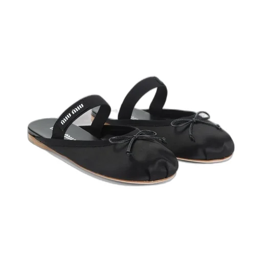 Miu Miu Bow-Detailed Slip-On Sandals