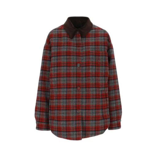 Miu Miu Button-Up Checked Jacket