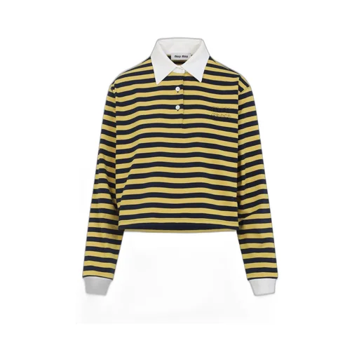 Miu Miu Striped Polo Shirt