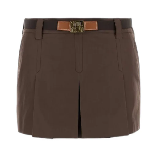 Miu Miu Belted Mini Skirt