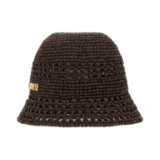 Miu Miu Logo Embroidered Crochet-Knitted Bucket Hat