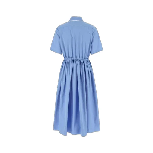 Miu Miu Drawstring Poplin Shirt Dress