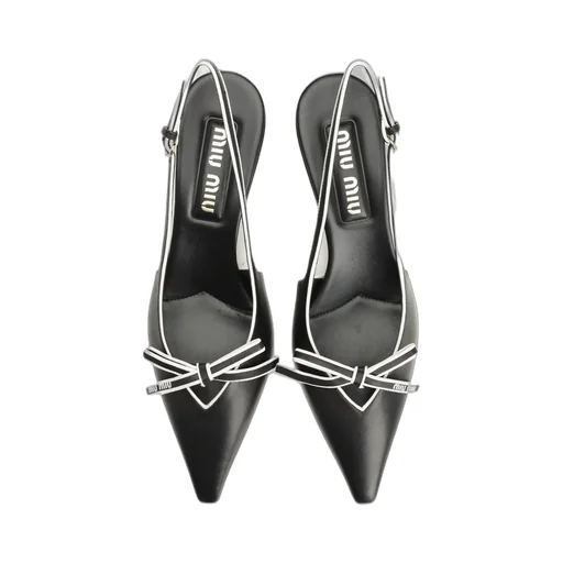 Miu Miu Pointed-Toe Slingback Pumps