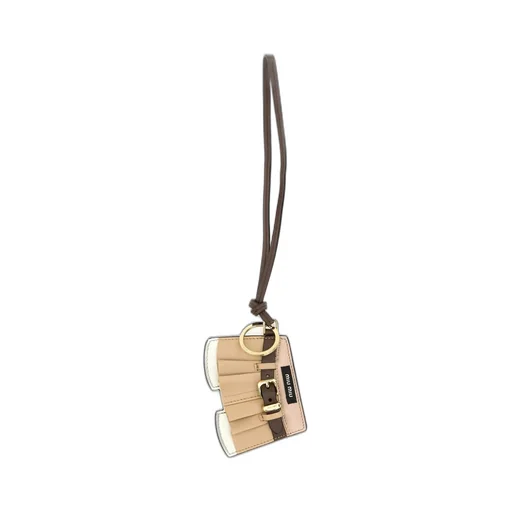 Miu Miu Logo-Debossed Trick Keychain