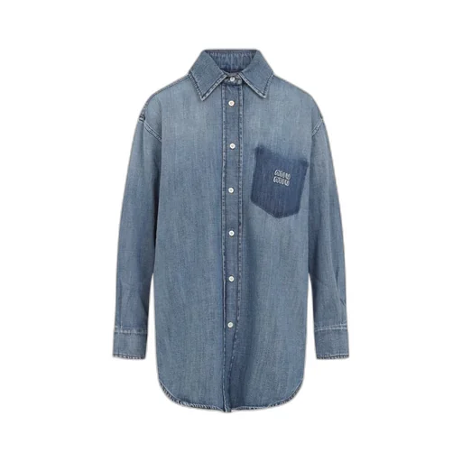 Miu Miu Button-Up Denim Shirt