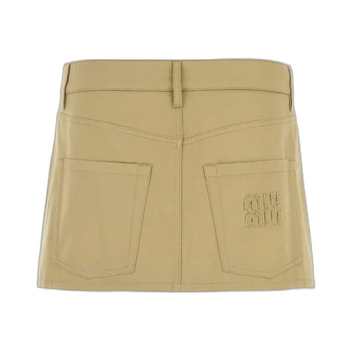 Miu Miu Logo-Detailed Mini Skirt