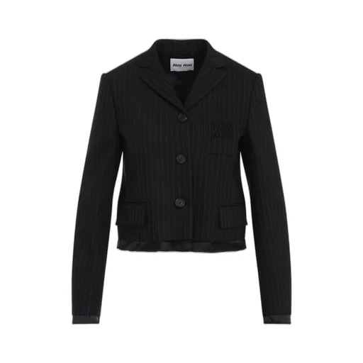 Miu Miu Striped Single-Breasted Jacket