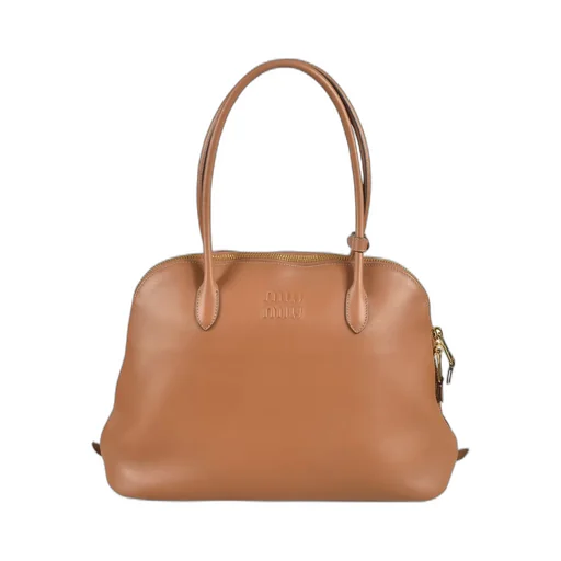 Miu Miu Logo-Embossed Zipped Shoulder Bag