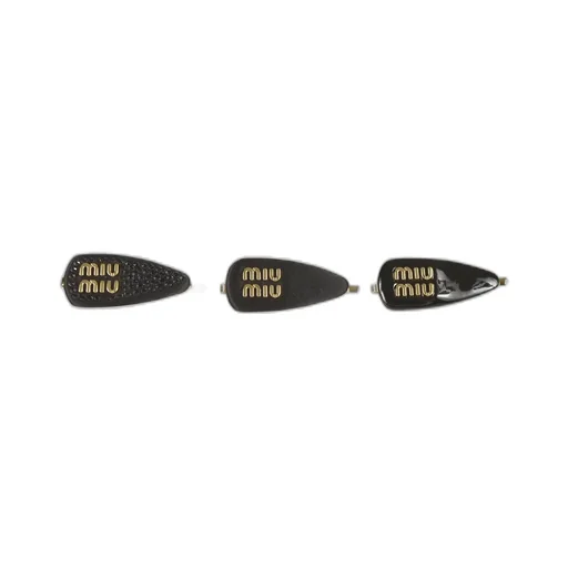 Miu Miu Logo-Lettering Set Of Three Hair Clips
