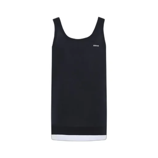 Miu Miu Logo-Embroidered Sleeveless Dress