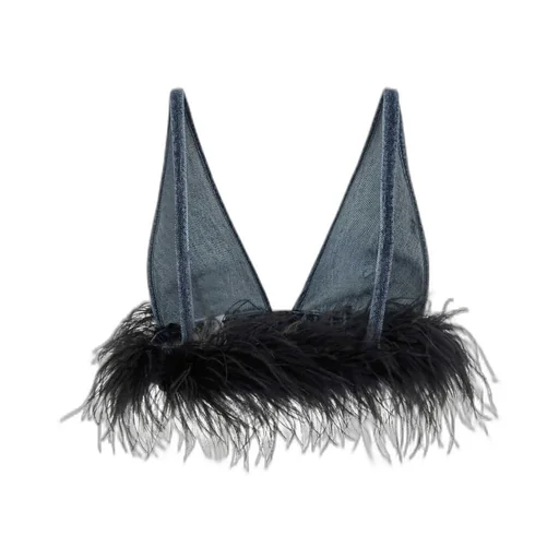 Miu Miu Denim Cropped Top