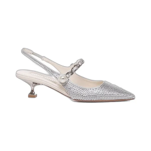 Miu Miu Embellished Pointed Toe Pumps