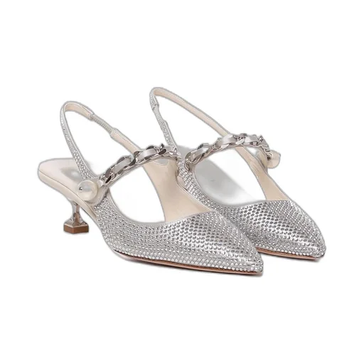 Miu Miu Embellished Pointed Toe Pumps