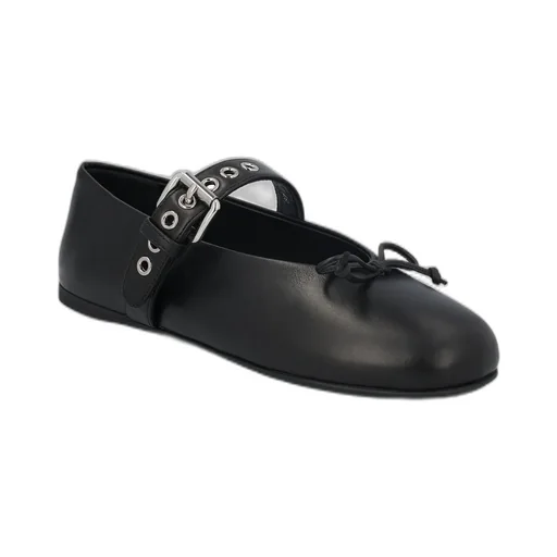 Miu Miu Bow-Detailed Flat Shoes