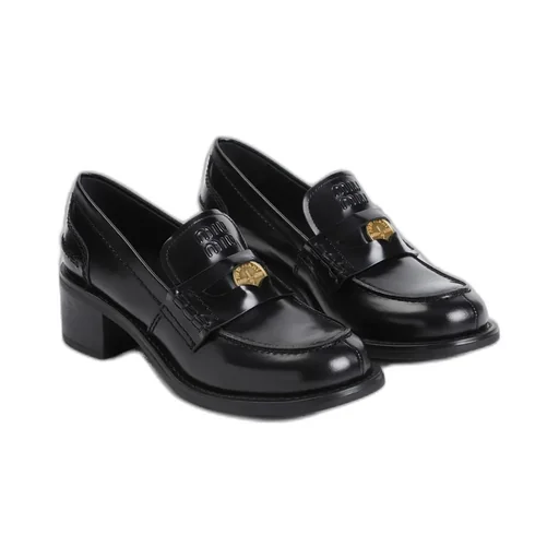 Miu Miu Logo-Embossed Penny Loafers