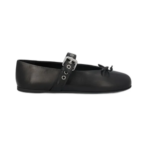 Miu Miu Bow-Detailed Flat Shoes