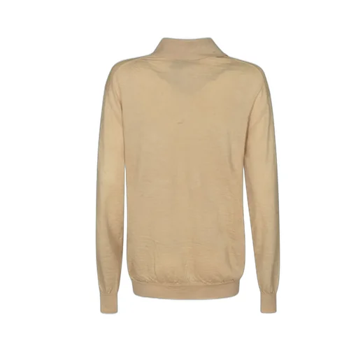 Miu Miu Long-Sleeved Knitted Polo Shirt