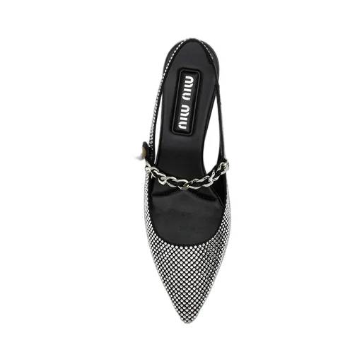 Miu Miu Embellished Pointed Toe Pumps