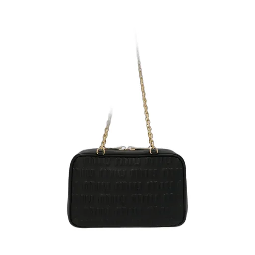 Miu Miu Allover Logo Zipped Shoulder Bag