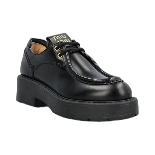 Miu Miu Lace-Up Flat Shoes