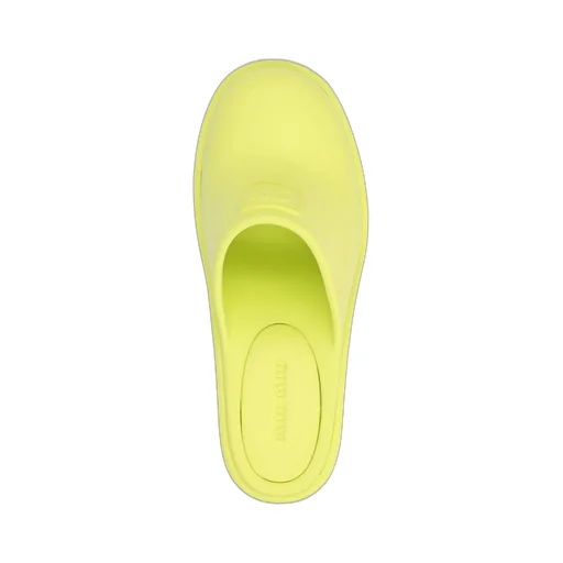 Miu Miu Logo Debossed Heeled Mules