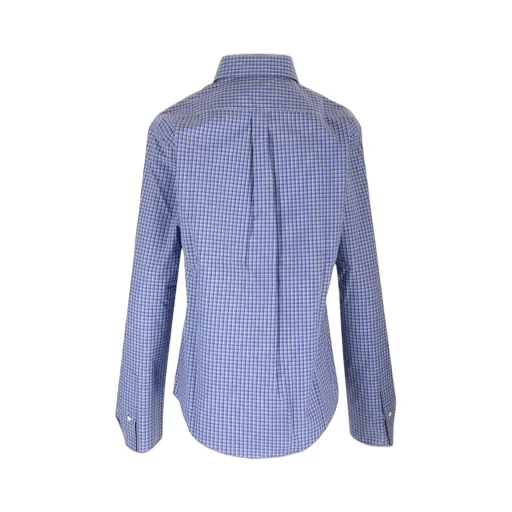 Miu Miu Logo-Embroidered Button-Up Checked Shirt
