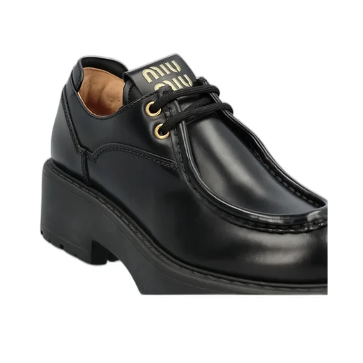 Miu Miu Lace-Up Flat Shoes