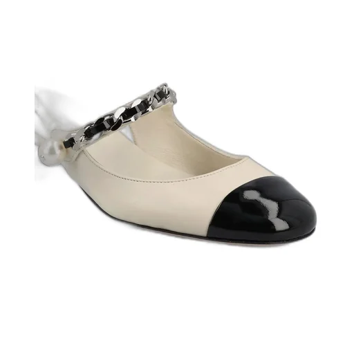 Miu Miu Two-Toned Chain-Linked Pumps