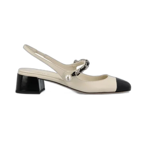 Miu Miu Two-Toned Chain-Linked Pumps