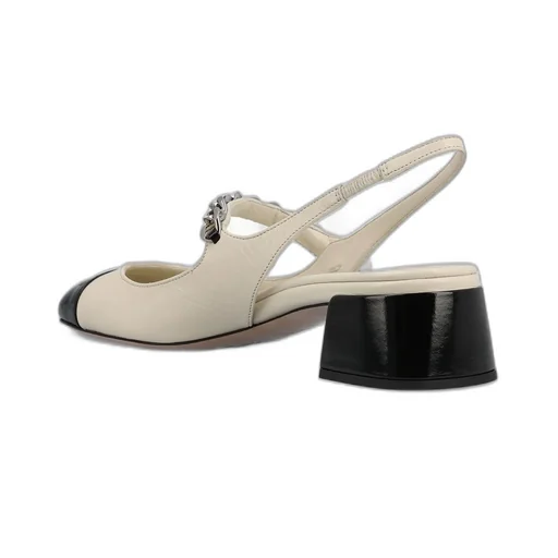 Miu Miu Two-Toned Chain-Linked Pumps