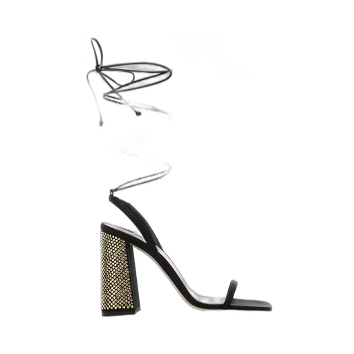 Miu Miu Ankle Tie-Fastening Embellished Sandals