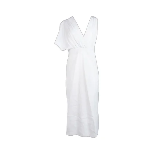 Miu Miu Asymmetric Sleeve Midi Dress