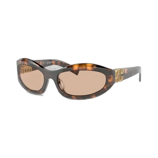 Miu Miu Eyewear Oversize-Frame Logo Plaque Sunglasses