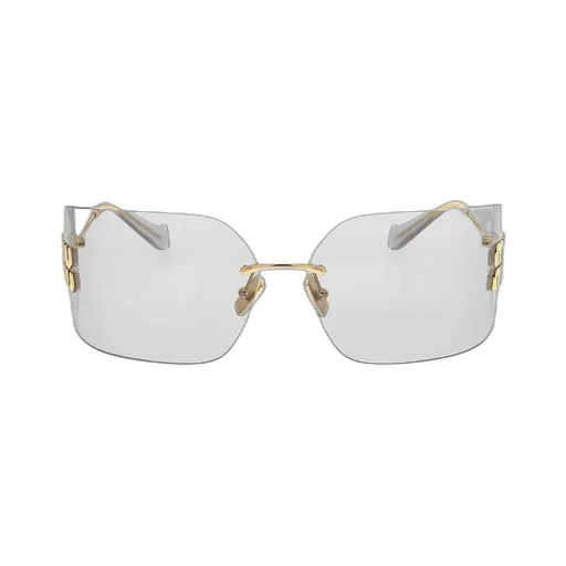 Miu Miu Eyewear Logo-Plaque Oversize-Frameless Sunglasses