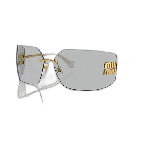 Miu Miu Eyewear Logo-Plaque Oversize-Frameless Sunglasses