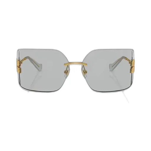 Miu Miu Eyewear Logo-Plaque Oversize-Frameless Sunglasses