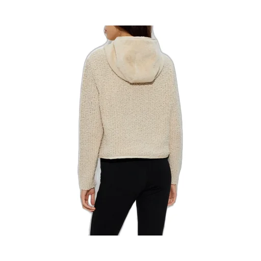 Moncler Bouclé & Teddy Zip-Up Hoodie