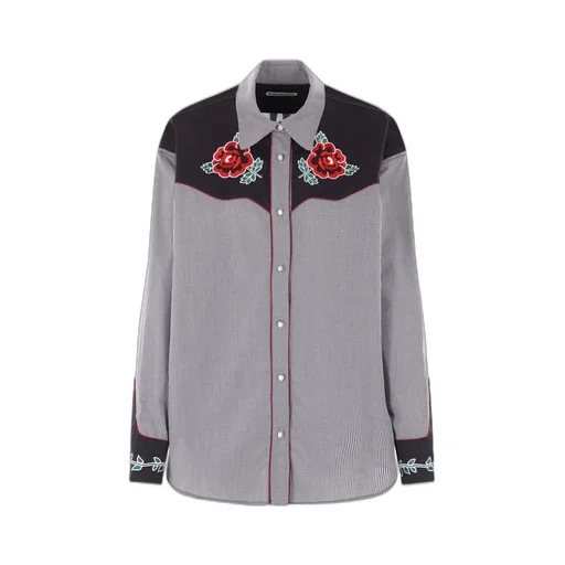 Molly Goddard Embroidered Gingham Shirt